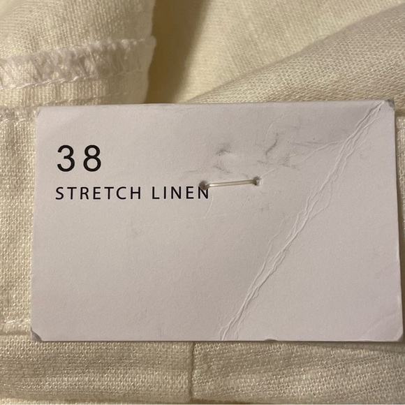Onia Stretch Linen Trouser in White - Picture 6 of 7